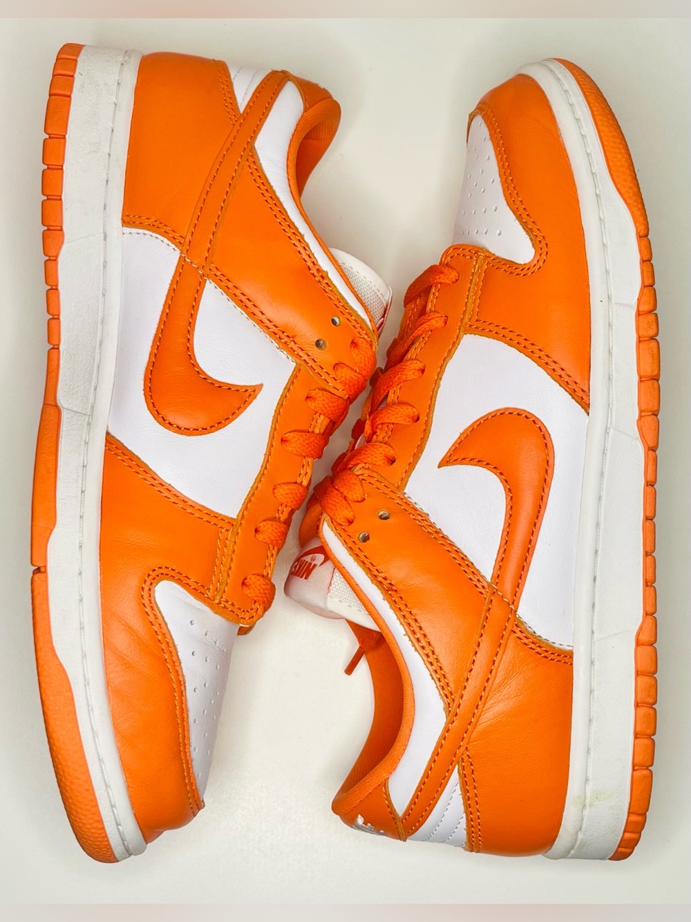 Nike Dunk Low Orange White Sneakers - Picture 3 of 7